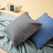 한샘 코튼 와플 쿠션커버 그레이, 단품