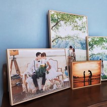화색갤러리 원목액자 사진인화 가족 웨딩 휴대폰 스마트폰 사진인화액자, 클래식