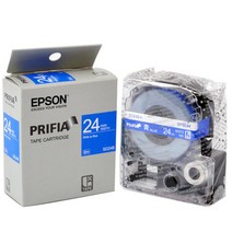 엡손라벨기 라벨테이프 24mm 파랑/흰색 호환라벨 라벨프린터리본 라벨프린터 라벨스티커 라벨프린터테이프