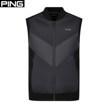 핑 22FW 남성 구스 다운 하이브리드 풀집업 니트 베스트 111B4SV102_BK