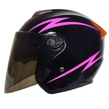 베스파 헬멧 레트로 바이크 플립 업 Casque Moto Femme Trotinette Electrique 하프 페이스 오픈 클래식, 01 블랙