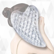 여성 얼굴용 마사지용 괄사 경락 허벅지 개선 림프순환 마사지도구 미간, 1개, 투명(괄사 10056)