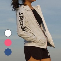 ZPEED 즈피드 여성 캐주얼 스포츠 경량 후드 자켓 기본 베이직 프린트 홑겹 심플 화사 운동복 외출복 아웃도어 스포츠웨어
