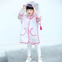 여성 니트 스카프 숄 망토 어린이 비옷 방수 투명 판초 유치원 학교 학생 보호 커버