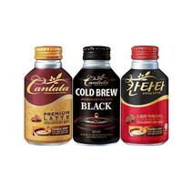 칸타타 프리미엄라떼 스위트아메리카노 콜드브루블랙 275ml x 20캔 캔커피 옵션, 칸타타 콜드브루 블랙 275ml x 2