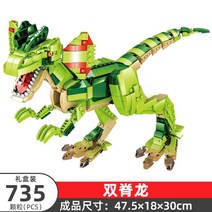 셈보블럭 중국 레고 호환 티라노사우르스 로봇 블록, 더블 드래곤 _735 PCS