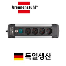 브레넨스툴 프리미엄 알루 라인 알루미늄 AL 4구 멀티탭 1.8M, 블랙