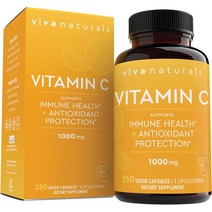 비바내츄럴스 비타민C 1000mg 식물성 캡슐 250정 (품질보장), 1개, 기본