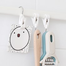 PG 다용도 욕실 주방 집게형 후크 고리 3EA X 2세트, 2세트(6EA)