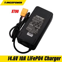 TANGSPOWER 출력 14.6V 10A 12V Lifepo4 배터리 충전기 XT90 충전 DC 어댑터 입력 100-240V 보호, 미국