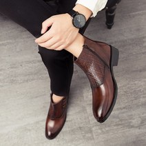 남자웨스턴부츠 워커 탱커 앵글 남성 가죽 카우보이 앵클 엔지니어 레트로 첼시