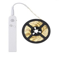 붙이는 LED 라인조명 모션 센서 간접조명 센서등 무선 건전지 인테리어 무드등, 웜화이트3m