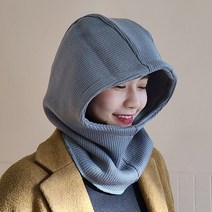 니트 바라클라바 후드 넥워머 발라클라바 방한 목토시, 바라클라바 블랙