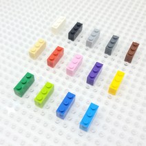 요고요 레고 호환 부품 커스텀 벌크 브릭 블럭 타일 플레이트 100G 소포장 패키지, [브릭 1 x 3] 연회색 100G