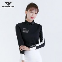 브랜드없음 국산 DOWNBLOW 여성용 따뜻한 카라 골프 티셔츠 FW