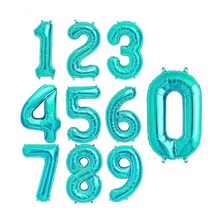 마블벌룬샵 티파니 블루 숫자풍선 중 사이즈 32inch Tiffany Blue Number Foil Balloons, 5