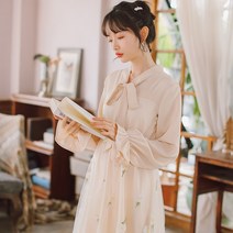 키작은 스커트 가을옷 여성 첫사랑 무드 원피스 스윗 숲 롱 1616067302