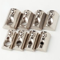 20PCS/10PCS M3 M4 M5 M6 M8 T 스프링 너트 2020 3030 4040 4545 알루미늄 프로파일 용 반원형 탄성 블록, 06 30s M4 10Pcs