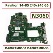 925425-001 925425-501 925425-601 DA00P1MB6D1 HP 14-BS 노트북 마더 보드 DA00P1MB6D0 함께 SR2KN 셀러론 N3060 CPU D