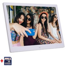 10.1 인치 HD 디지털 사진 프레임 1024x600 초박형 LED 전자 앨범 LCD, white 32gb_영국 플러그