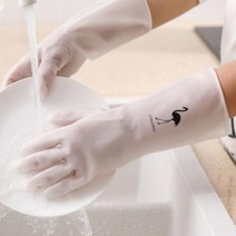 색다른 예쁜무늬 반투명 패션 고무장갑 디자인 랜덤 설거지 빨래 다용도 고무장갑