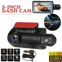 카플레이 모니터 무선 카링킷 3quotLCD 화면 자동차 대시 캠 1080P HD 듀얼 DVR 비디오 레코더 USB 2.0 나, 한개옵션0