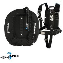bcd 스쿠버 다이빙 스쿠바 프로 백플레이트 S-Tek 스테인리스 더블, S-Tek PRO 40파운드 싱글병