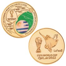 기념화폐 2022 카타르 월드컵 팬기념 선물 동전 출전 18개국 기념 코인 18K 전기도금, 우루과이