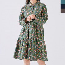 단추 디테일 꽃무늬 카라 미니 원피스 봄스타일링 롱스커트 하객룩 데이트룩 가을패션 여름코디