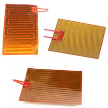 동파방지열선 세관 12V/24V DC 유연한 전기 폴리이 미드 필름 히터 발열체 전선 오일 탱크 3D 인쇄, 09 55x110mm 28W 24VDC