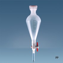 LabPlasti 분액 깔때기 Plastic Separatory Funnel PP Body Stopper포함, 1L  1/EA
