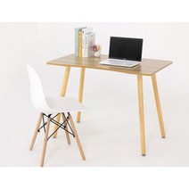 (빠른무배)미니멀 우드다리 1인용 디자인 책상 테이블(70-100cm 5색) 간부용 업무용, 80cm/화이트