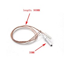 가스 밥솥 범위 스토브 예비 부품 점화기 세라믹 전극 케이블 포함 35m 세라믹 2pcs