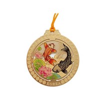 금장책갈피 외국인선물 기념품 책갈피 단체선물 디자인책갈피, 10-03 잉어, 1개