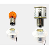 LED 턴시그널전구 화이트 14발고휘도 순정동일소켓, 12V용-더블타입(일반형), 화이트LED(낱개1개)