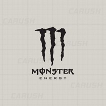 몬스터 로고 스티커 차량 캠핑 데칼 노트북, 특대형, 레드