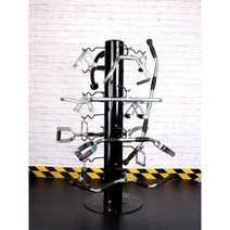 헬스장비 손목 스트랩 트랩바 바벨 거치대 기구 정리대, 쌍두줄