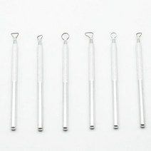 조소 알루미늄 핸들 고급 도자기 조각 스크레이퍼 스테인레스 스틸 미세하게 조각된 오일 진흙 점토 플라스틱 부드러운 세부 도구 세트, 스테인레스 스틸 단일 종단