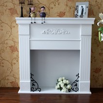 불멍 전기 벽난로 모형 장식장 가정용 전원주택 화목난로 장작 가구 인테리어, 1미터 벽난로 화이트