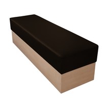 대성쇼파 투톤형 벤치 스툴 대기의자 2인용(1000mm)-2가지 컬러, 진한초코+W531