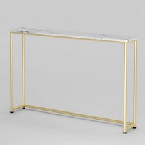 좁고 긴 철제 사이드 테이블 모조대리석 선반, 모조 대리석 표면 80x20x75 검정