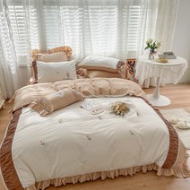 자수 이불커버 한식 스윗 면 워싱 4종 전원 작은꽃 소프트 배기 침대용품 2277868849