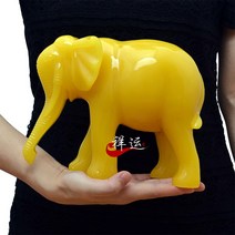 고급 도자기 개업 집들이 선물 황옥백옥 코끼리 상차림 물 흡입상 풍수상 한 쌍 진택 술장, 11 트럼펫 취옥색 한 쌍