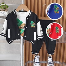 몽실이 그린베어야구점퍼 3pcs 상하복세트