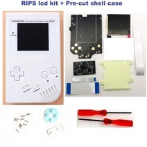 디붐 디투 픽셀 블루투스 스피커레스트로 픽셀 슈퍼 OSD 버전 RIPS LCD 고휘도 백라이트 키트 게임보이 DM, 18 White