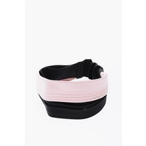 Maison Michel 투톤 PLEATED 실크 HEAD 밴드 2353002001