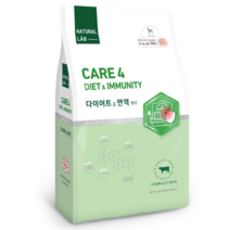네츄럴랩 케어4 다이어트&면역 유기농 70% 기능성 건식사료, 다이어트, 2kg, 1개