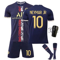 22-23 PSG 뉴 파리 홈 스페셜 에디션 골드 세트 + 무릎 보호대 + 양말, 10 Neymar