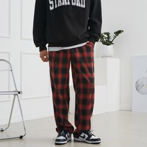 장롱 밴딩 체크 조거 팬츠