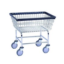 세탁 바구니 이동형 대형 빨래 운반용 방 카트 1대, 플랫 바스켓 카  싱글 폴블랙 프레임